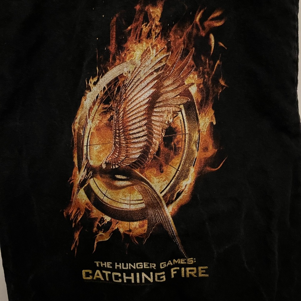 Black Hunger Games Catching Fire Tote Bag View 2